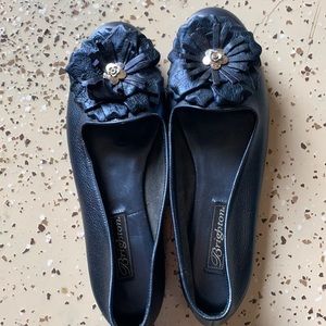 Brighton Carly Ballet Flats Sz 8M Metallic Blue